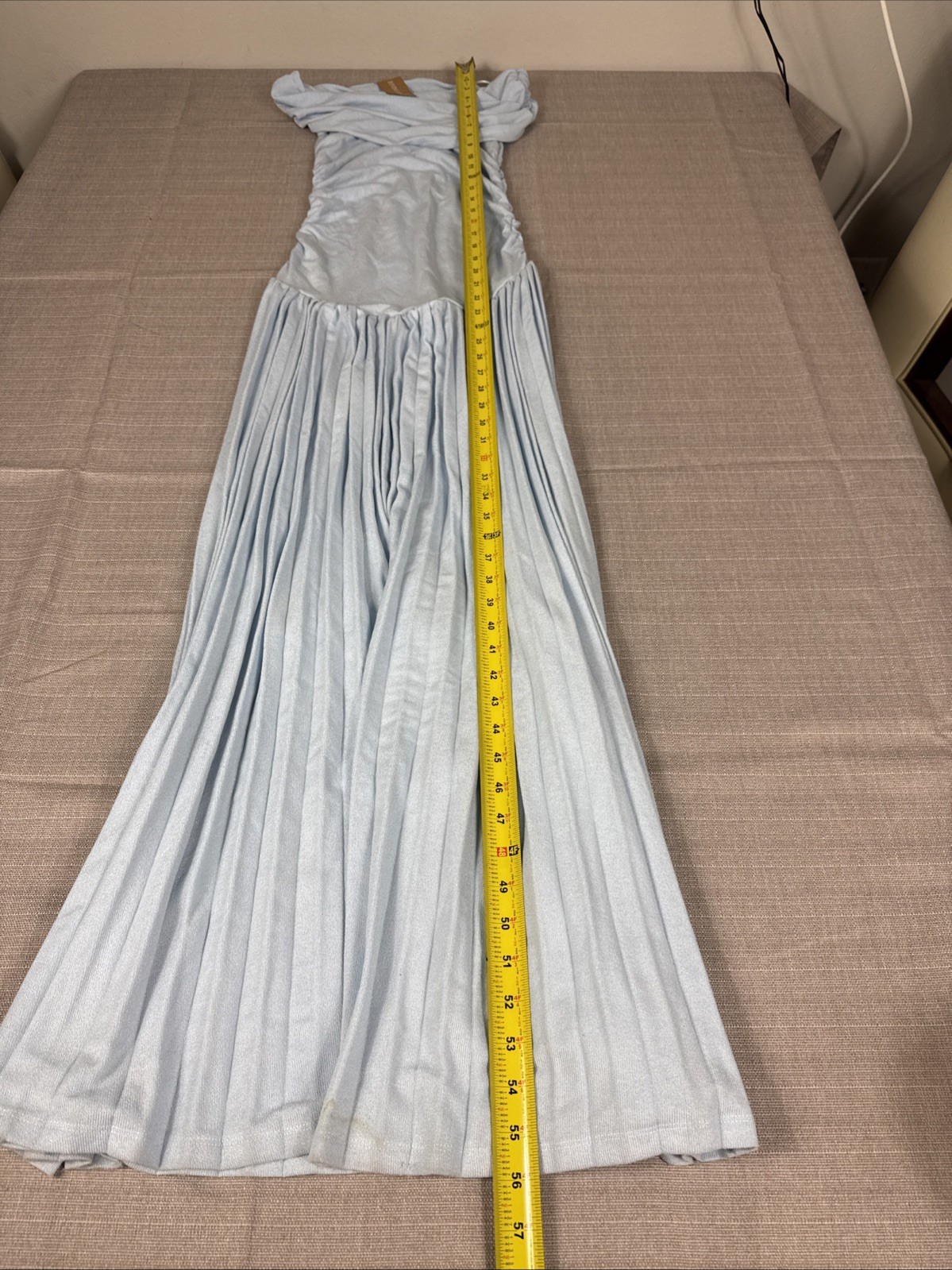 Olivaceous Curtain Maxi Dress Light Blue Size S NWT