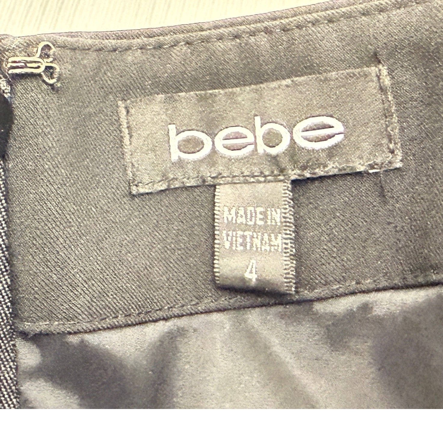 bebe Women Black Strapless V-Notch Draped Cocktail Sheath Dress Size 4 705TW102