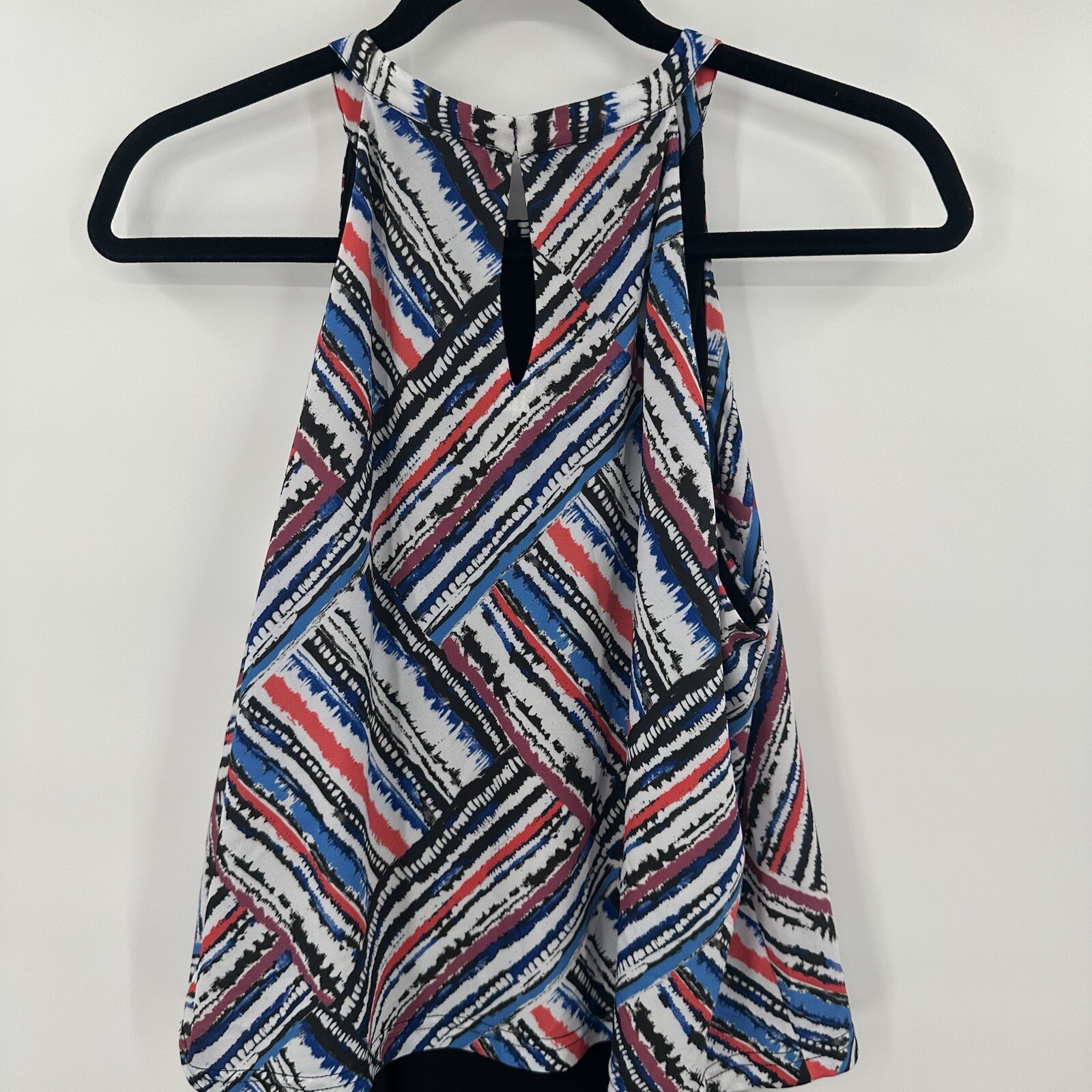 Samuel Dong Sleeveless Drape Colorful Dress Size Medium