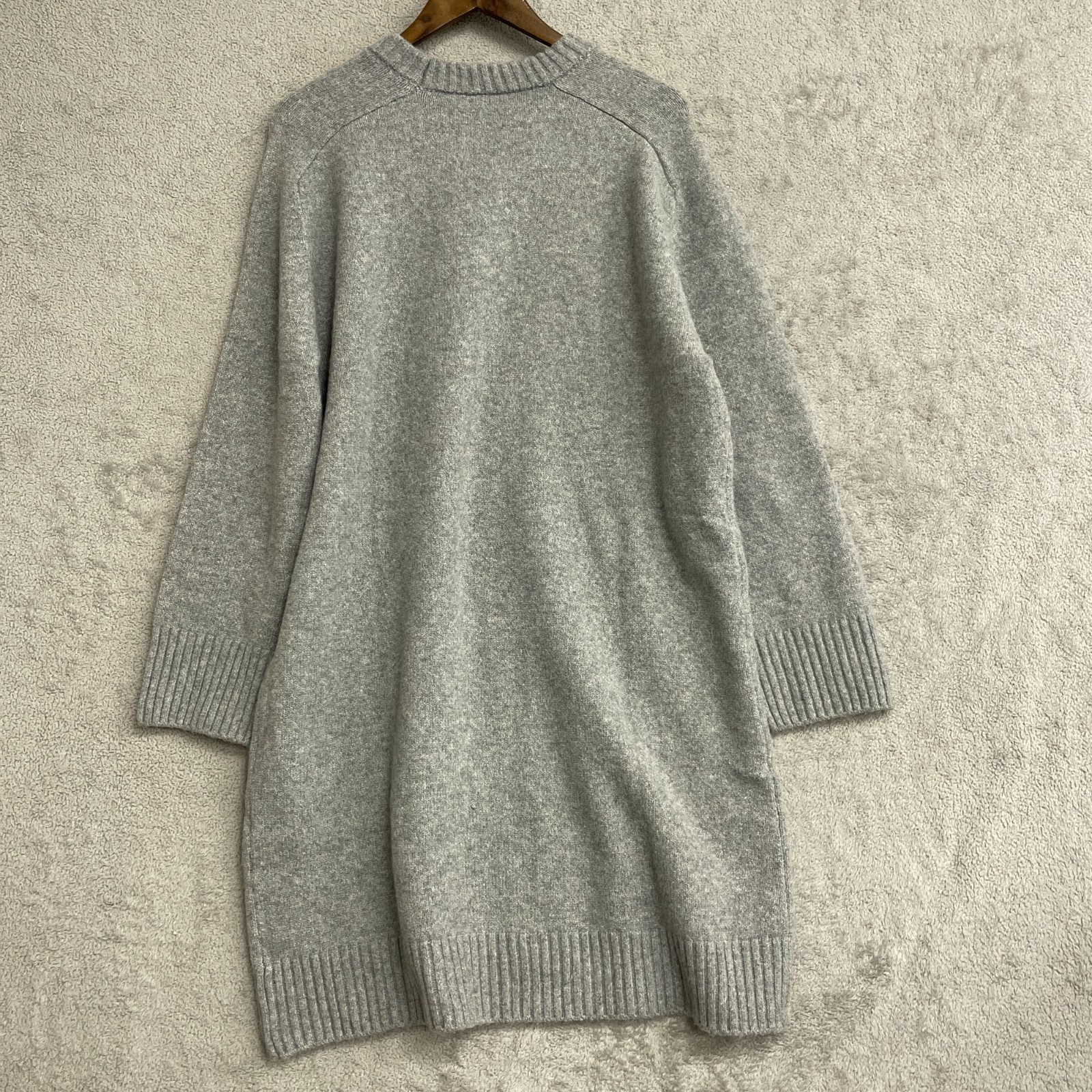 Dalia Wool Blend Women’s XL Gray Sweater Mini Dress Long Sleeve M0713