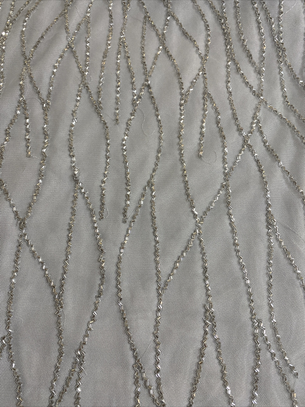 J Kara Women’s Beaded Bottom Sheer Elegant Top Dress Silver Colawater Size 16