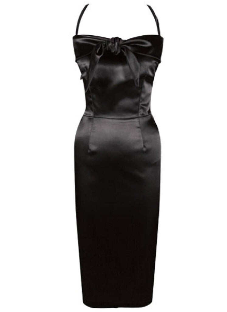 Lucky 13 The Pucker Up Tie Front Dress in Black – XL