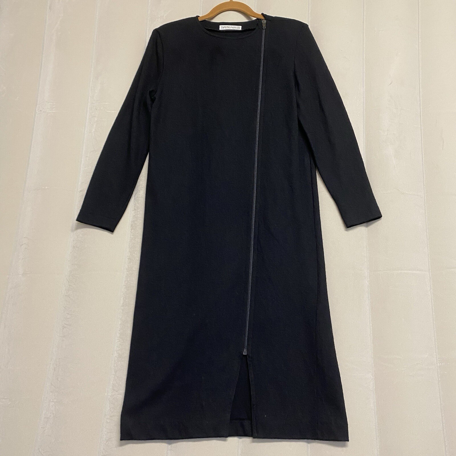 Vintage Tapemeasure Women’s Dress Size 8 Midi Zip Front Whimsigoth Grunge Witchy