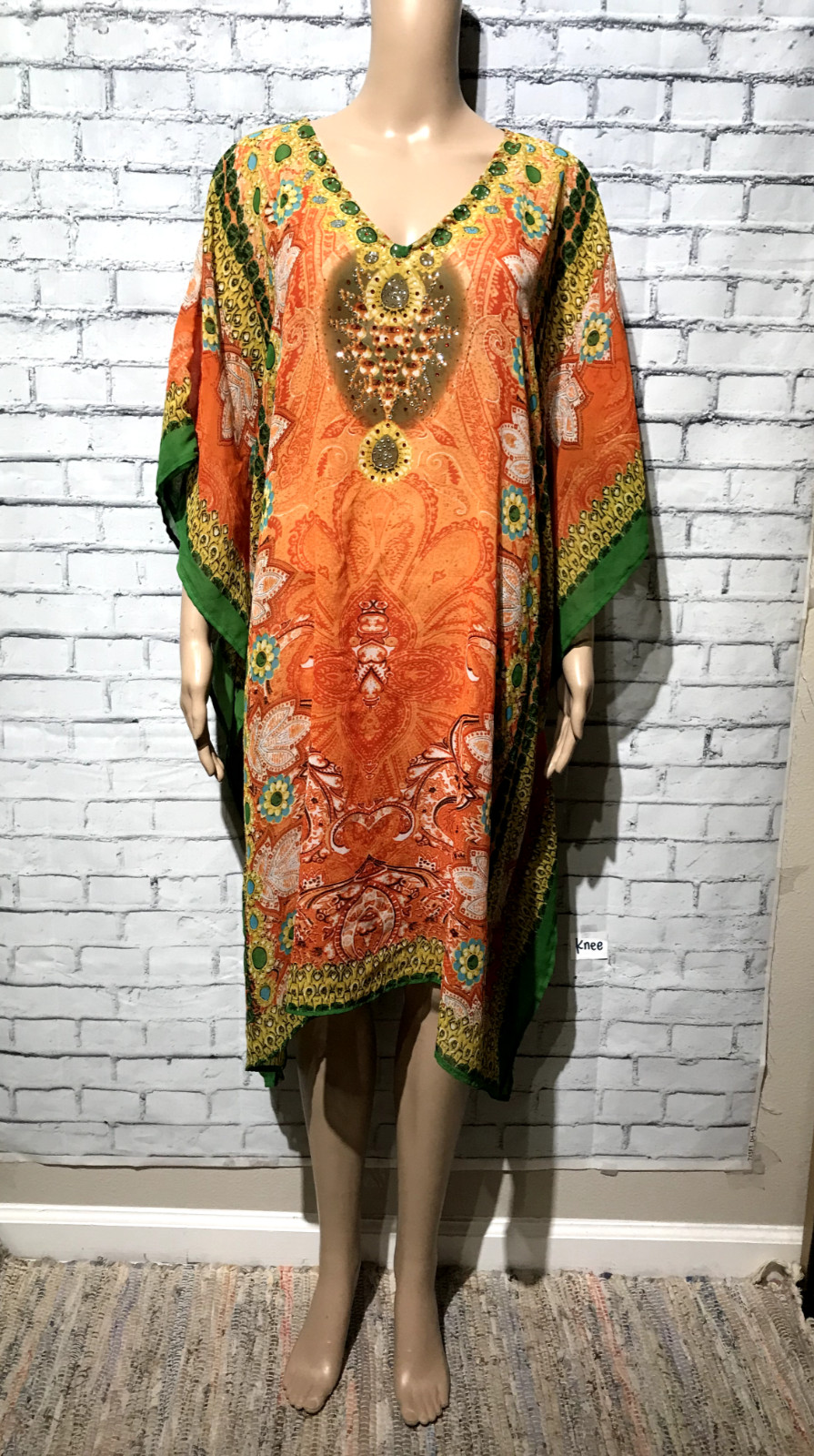 Jassica Jaylon, Women One Size (Fit S-M-L-XL-Plus 1X-2X-3X-4X-5X) Kaftan Dress
