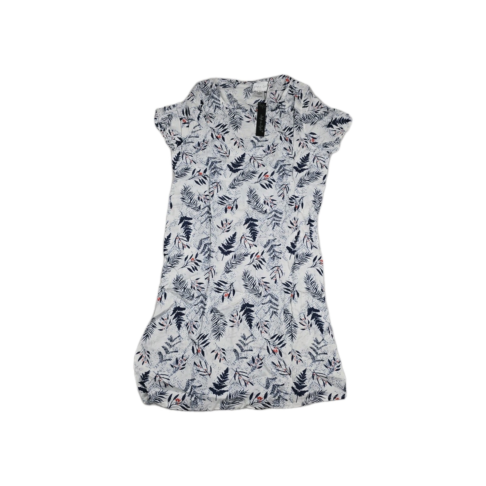 Step In Style Women’s Size XL White Floral Short Sleeve Dress New