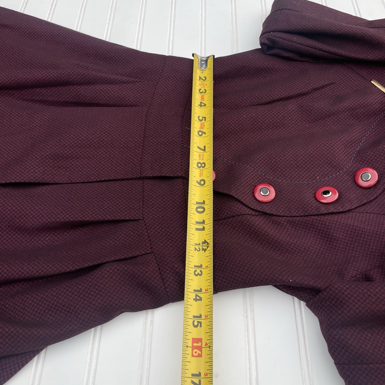 Women’s Turkish Burgundy Modest Coat Dress Long Sleeve Midi Modest Elegant Jack
