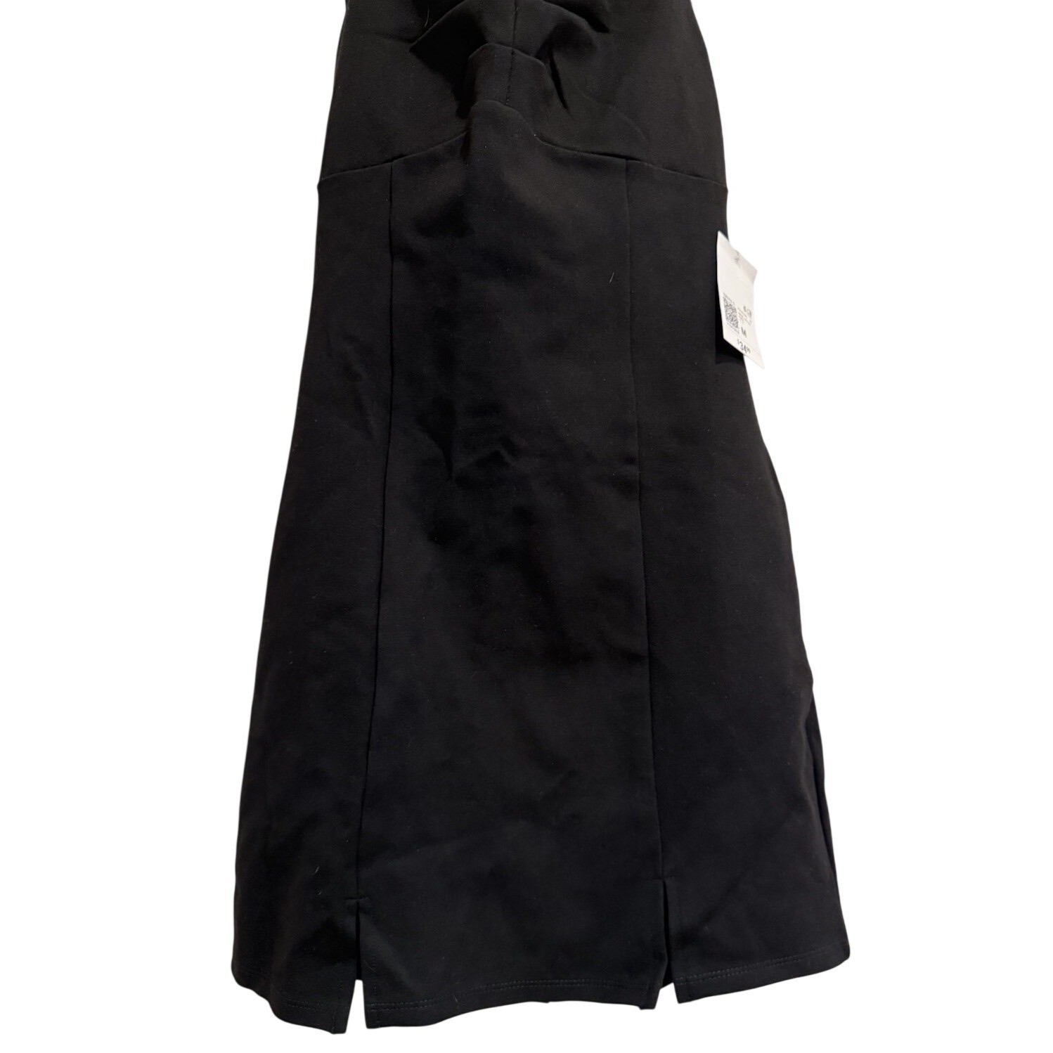 Forever 21 Black Open Back Halter Mini Dress Neck Sheath Slits Formal Party Sz M