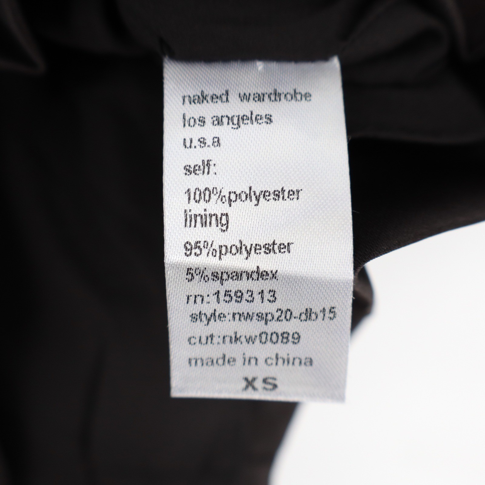 Naked Wardrobe The Statement Black Satin Ruched Mini Dress XS