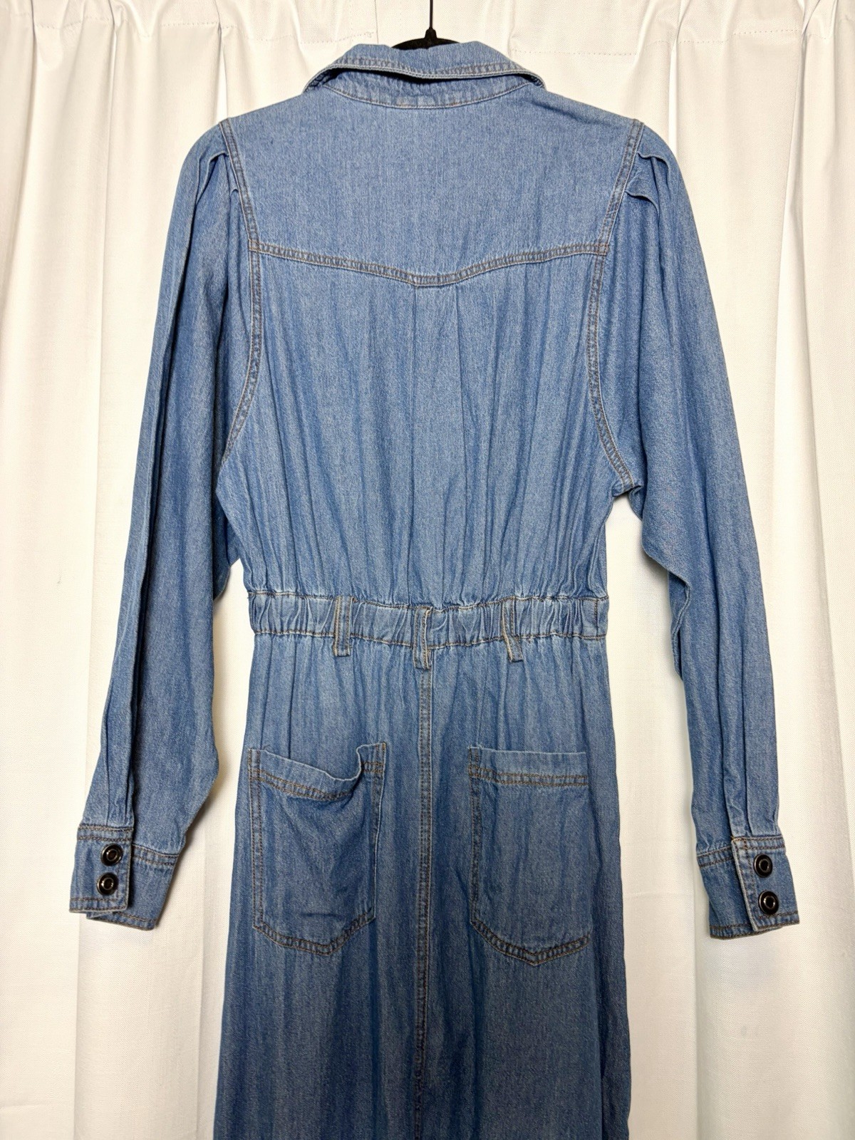 NWT Entro Western Style Button Down Denim Midi Dress. Small. $90