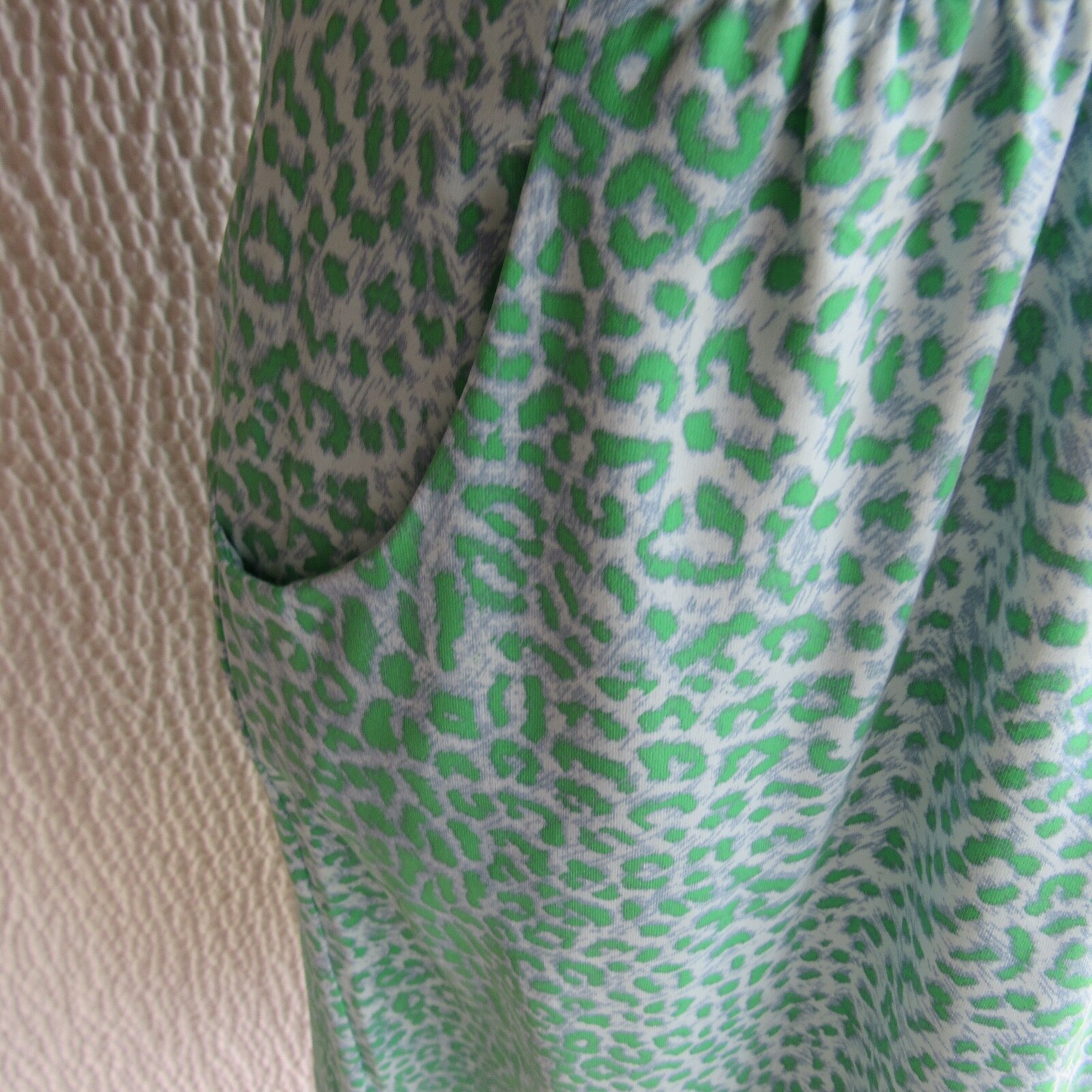 J. McLaughlin Dress M 2 Bundle Blue Green Short Slv Pockets Catalina Cloth