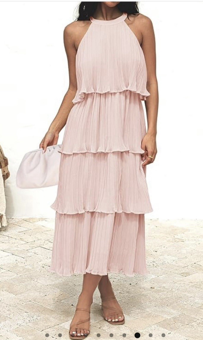 Naomi Chiffon Midi Dress by Margiela Size Medium, Blue (1) and Pink (1) – *New