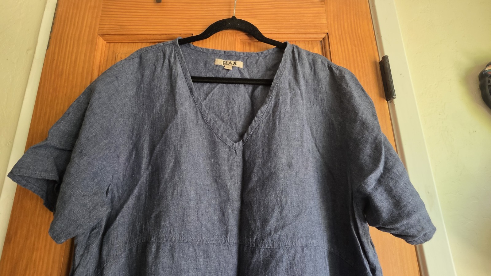 Perfect & Beautiful Flax Chambray ‘Denim’ Dress xl – Great for Travel