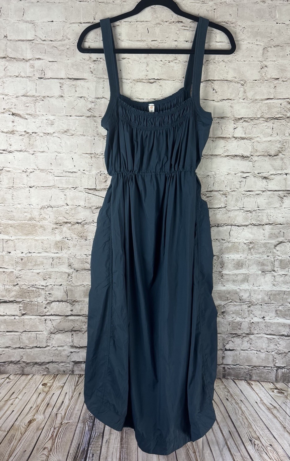 Daily Practice Anthropologie Large Keeseville Sleeveless Smocked Dress Blue Lg L