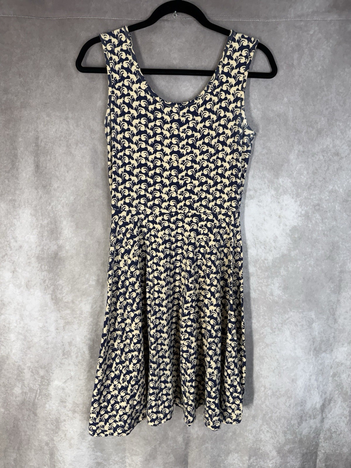Effie’s Heart Fit & Flare Squirrel Tank Dress In Blue Women’s Size S