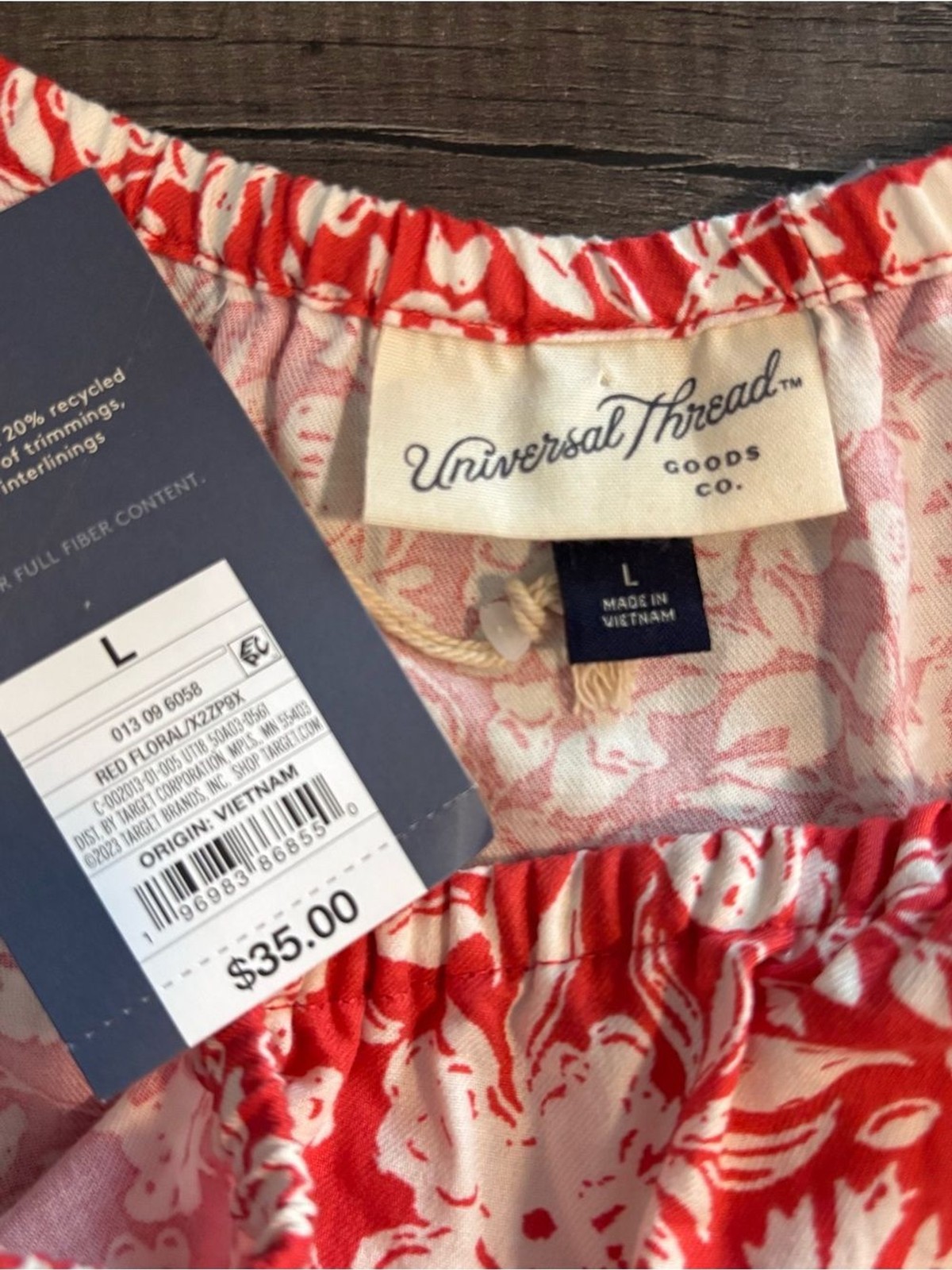 Universal Thread NWT Red Floral Cutout Maxi Dress Women’s Large