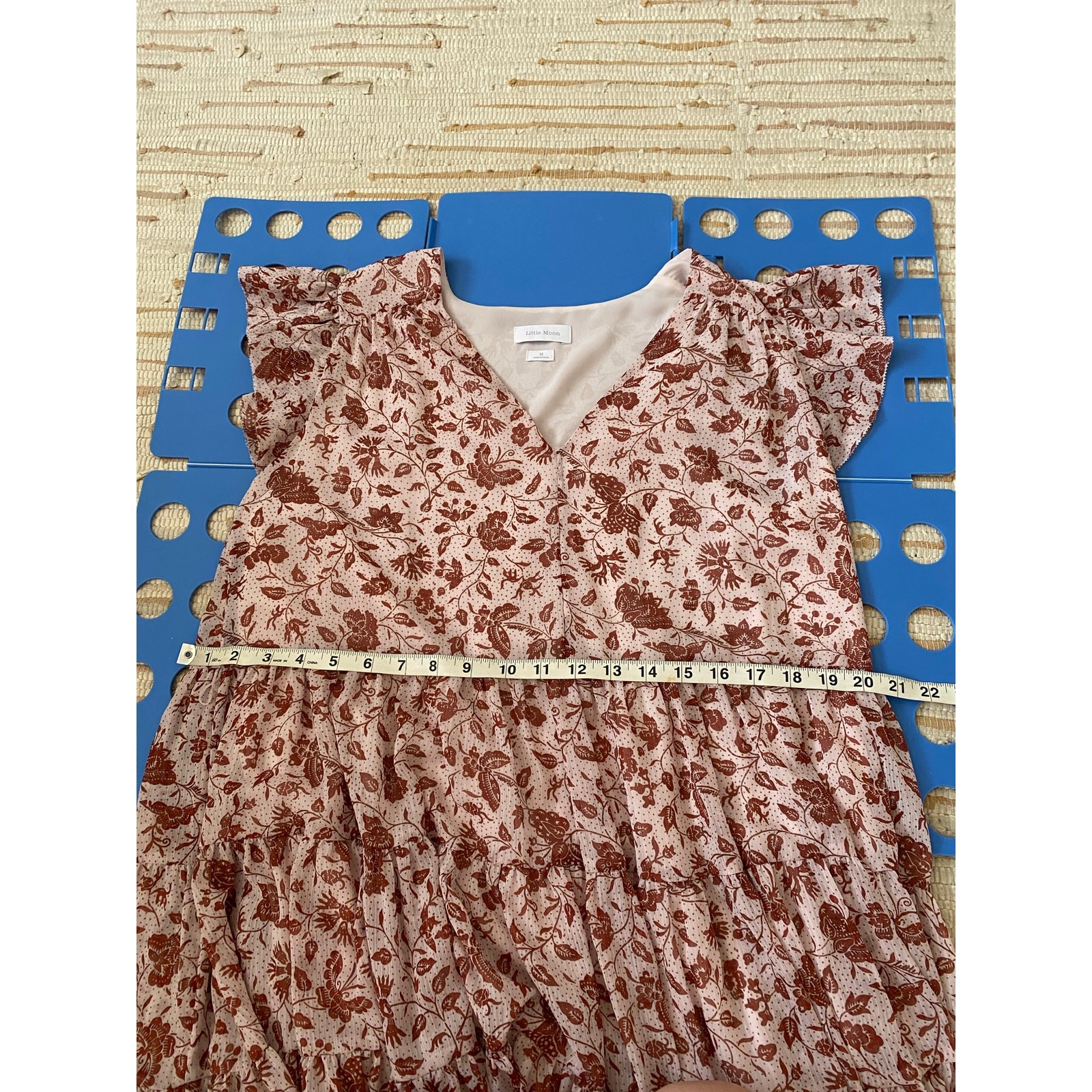 Aritzia Little Moon Pink Floral Rhea Mini Dress Size Medium