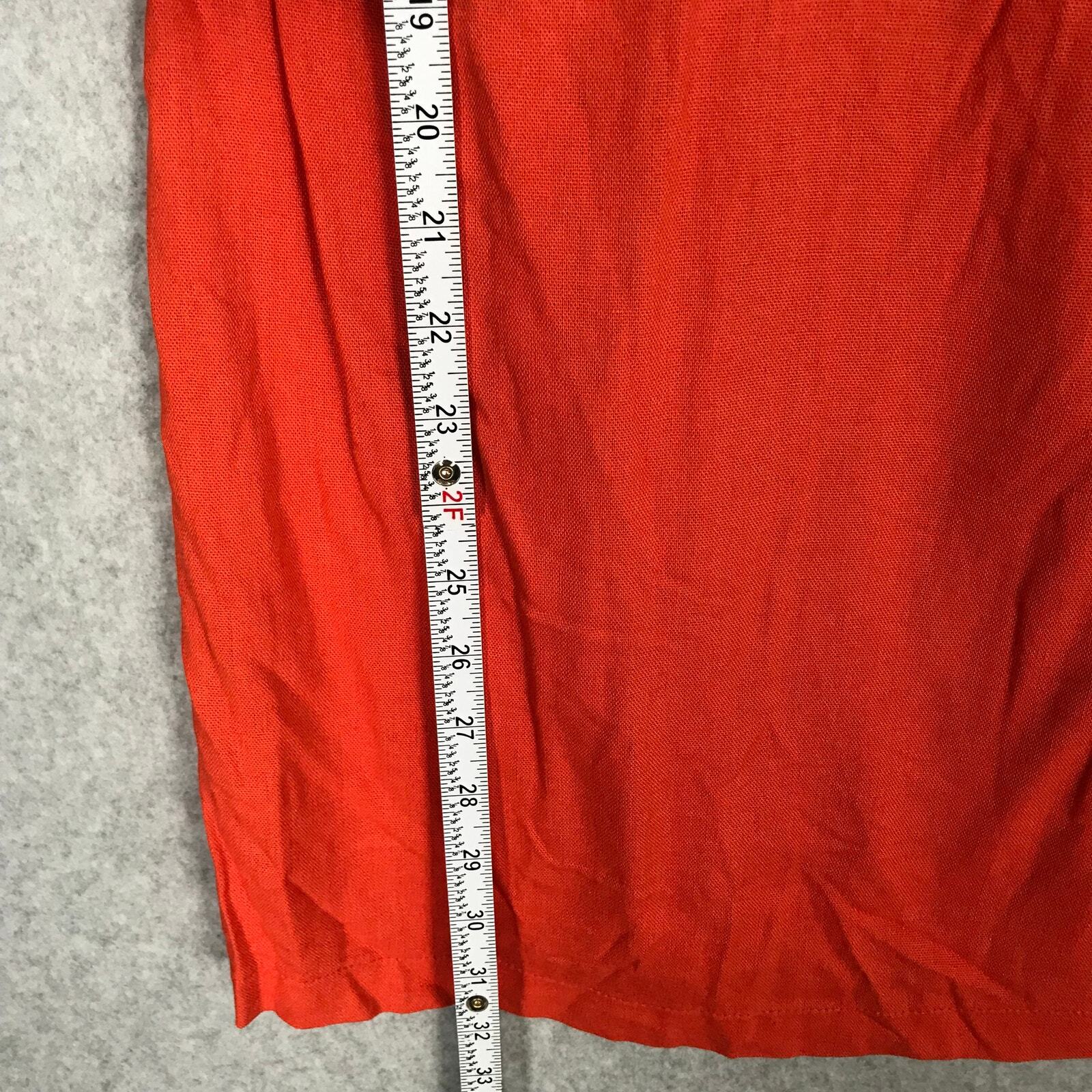 Monteau Dress Womens Small Orange Strap Tie Bow Western Preppy Festival Rodeo