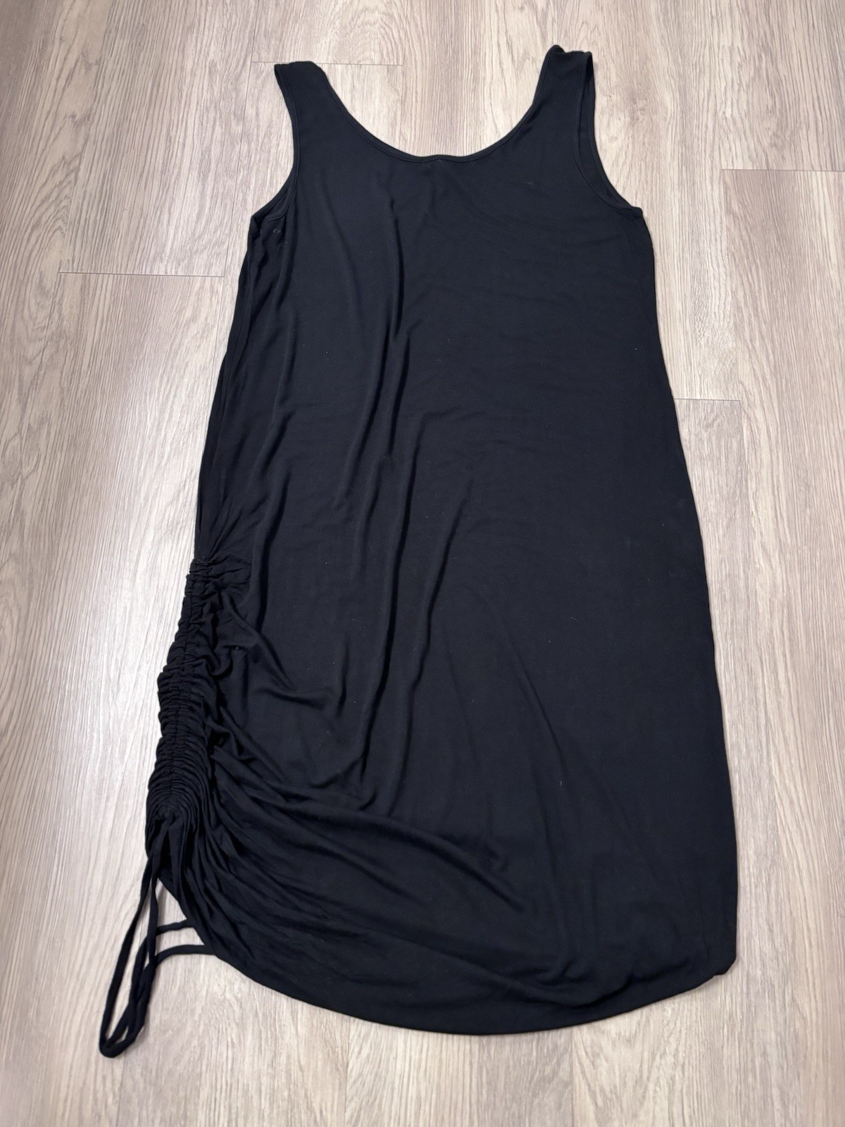 Green Envelope WomenBlack L Dress Rouching Flattering Sleeveless Versatile Comfy