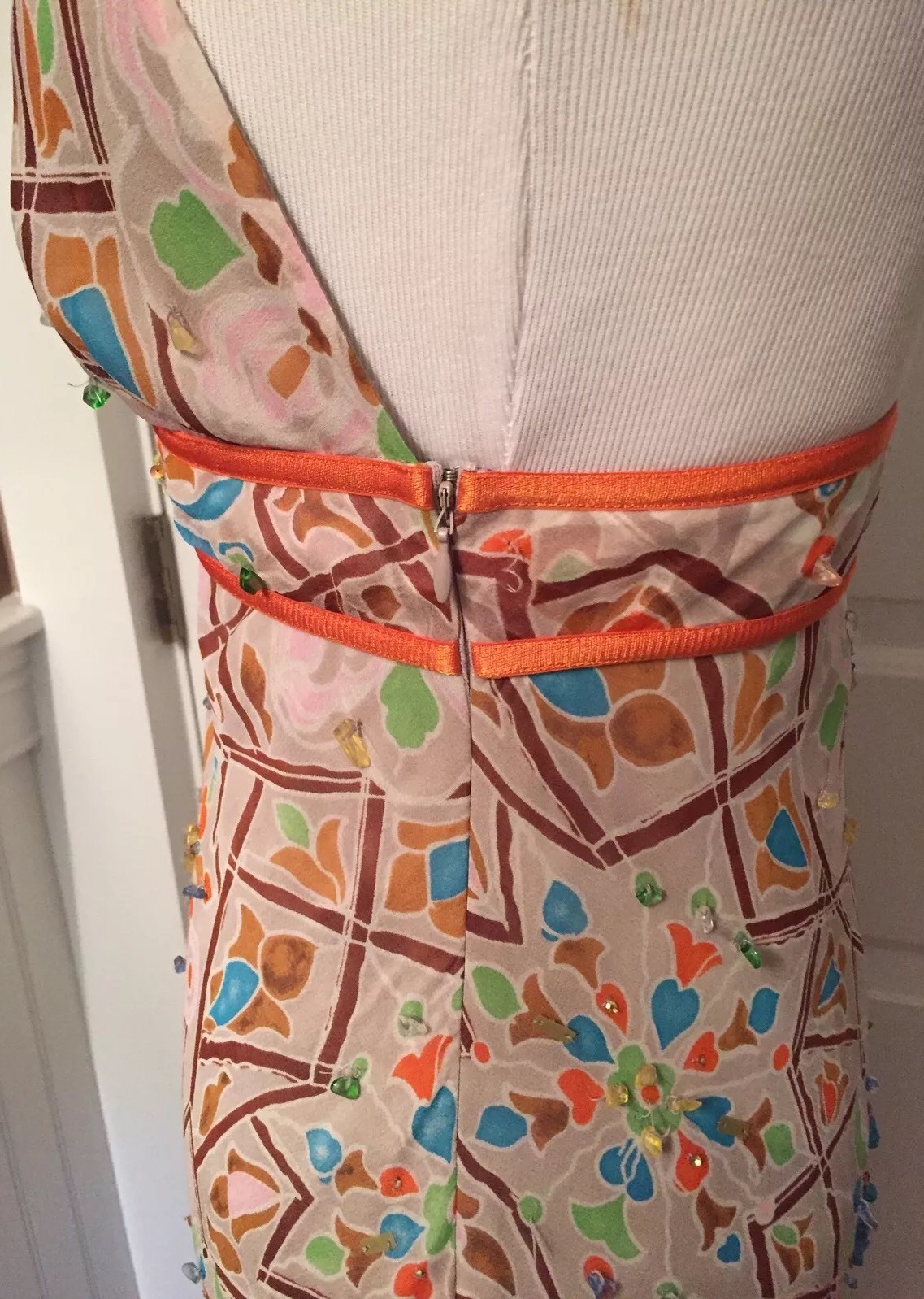 DIANE VON FURSTENBERG DVF WOMENS DRESS SILK SLIP MARRAKESH TILE PRINT NEW $193 2