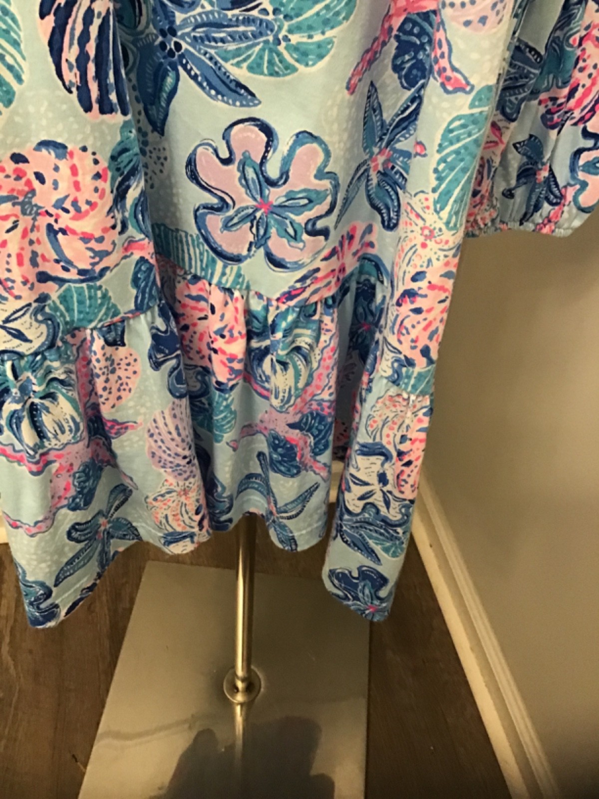 Lilly Pulitzer Dress Alyssa” Bahamas Beachcomber” Shell Print XL NWOT