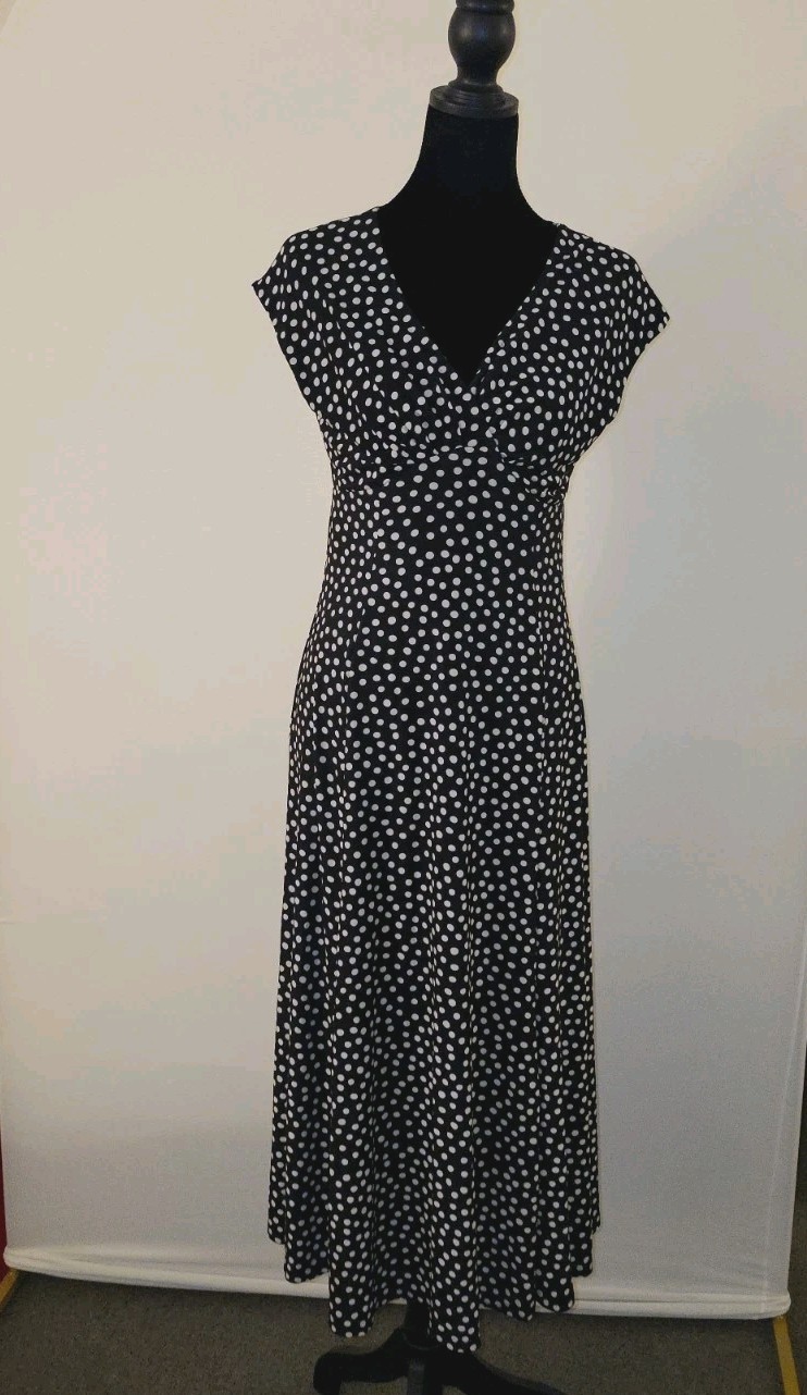 Black And Cream Polka Dot Dress