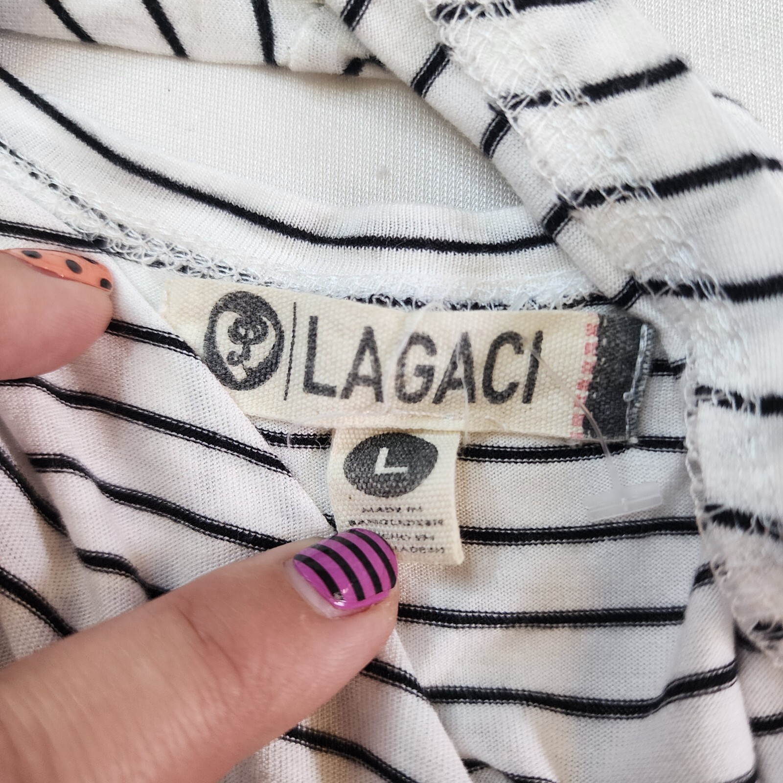 Lagaci Dress Large White black Pockets Beach Tank Coastal Coverup Boho Casual
