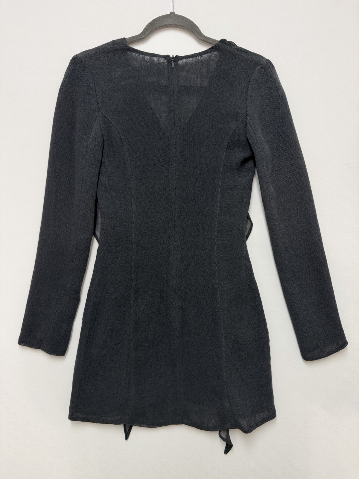 Jacquemus Le Souk Mini Dress Women’s Size 34 Charcoal Gray Polyester Wool Blend