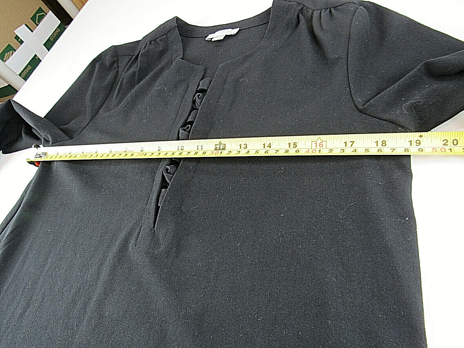 See U Soon Black Dress With Pockets M [ 38in Bust 36L ] Laced Neck