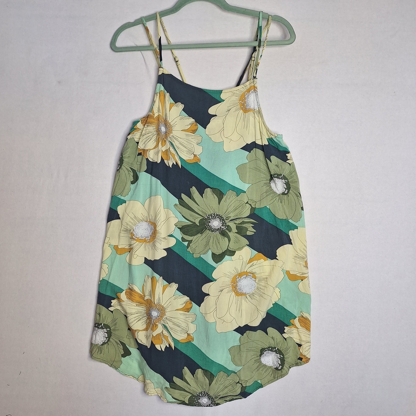 O’Neill Allis Floral Mini Shift Dress Sz M Retro 70’s Sundress Surfer Girl Boho