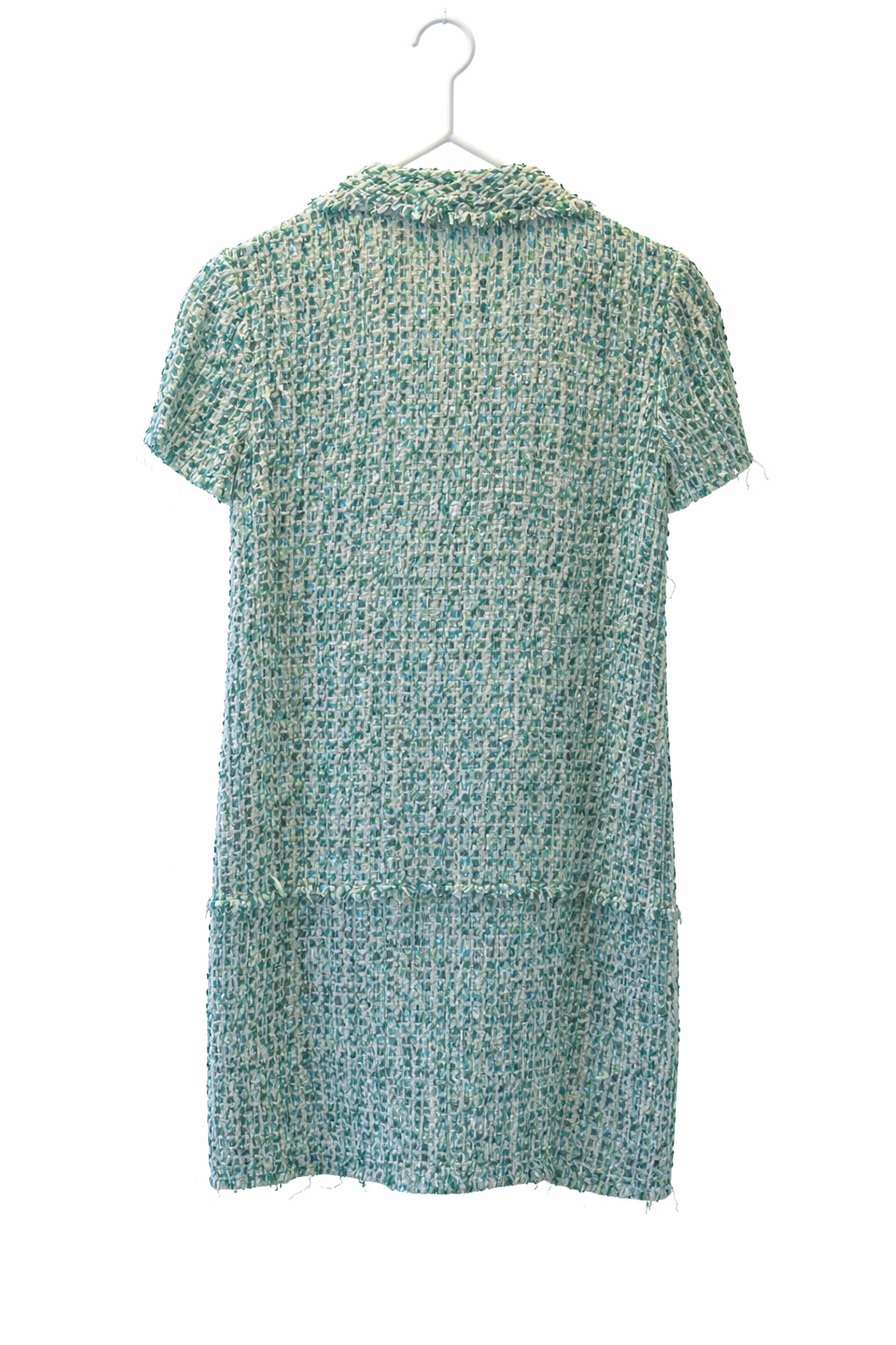 Authentic Carolina Herrera CH Green Tweed Dress – Made in Spain Size 6