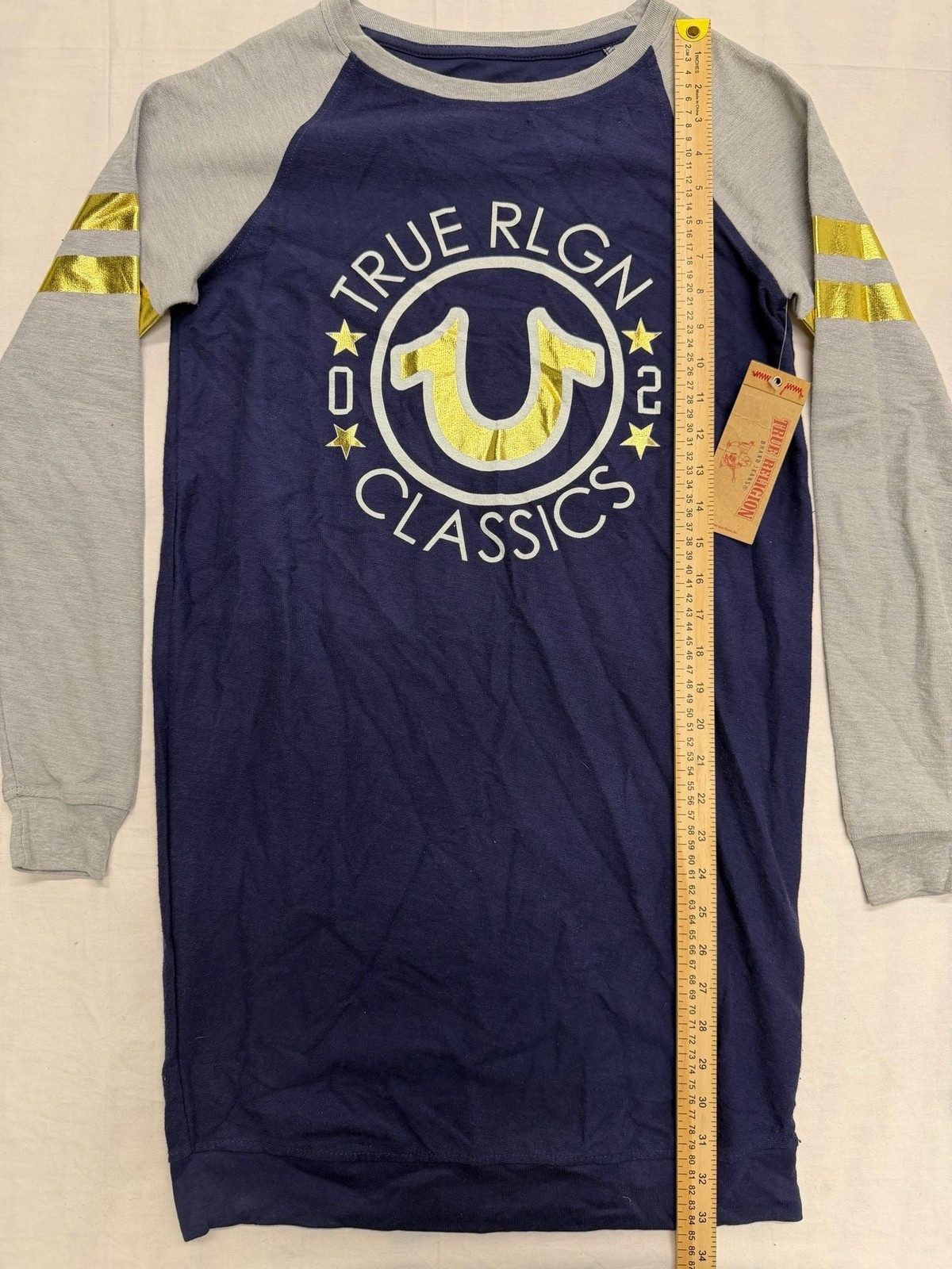 True Religion Classics Raglan Long Sleeve Sweatshirt Dress