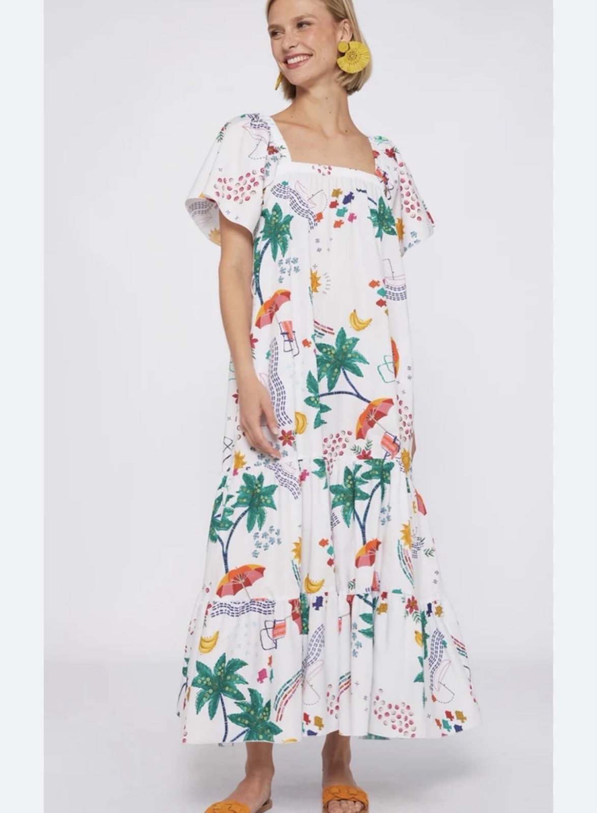 Vilagallo Palmira Biarritz Poplin Dress Size Euro 38 US size 6/ Size 8