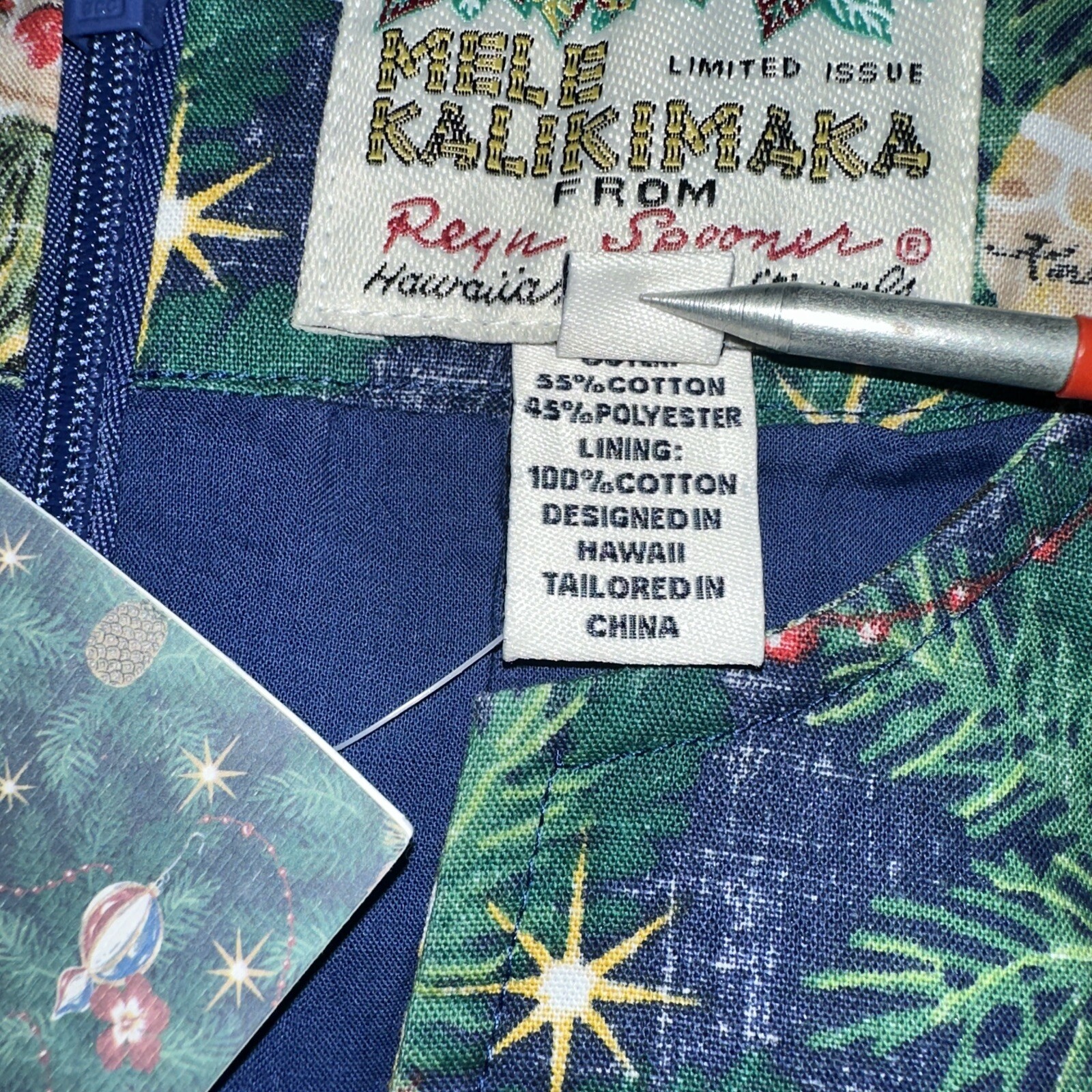 NWT 2022 REYN SPOONER Size 4 Christmas Mele Kalikimaka Zipper Women’s Dress W13