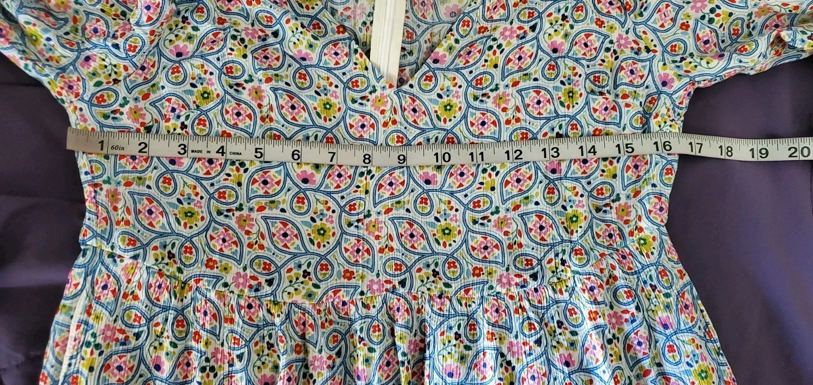 Boden Maxi Tiered V-Neck 3/4 Sleeve Dress Multicolor Boho Chic Sz 6P
