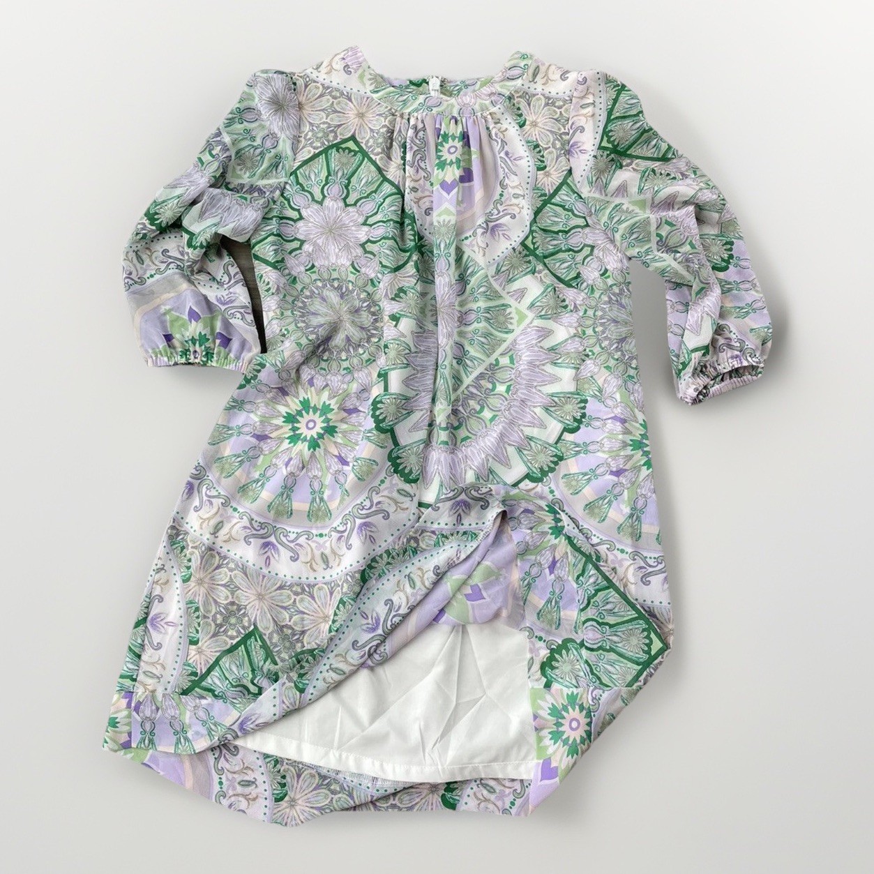 Eva Mendes For New York & Company Purple White Medallion Dress Size S Lined