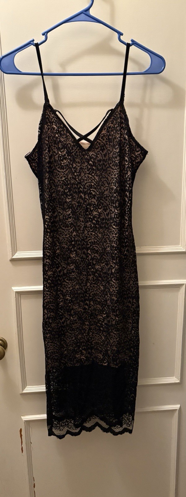 Wishful Park Women Black / Beige Lace Dress Size Medium New