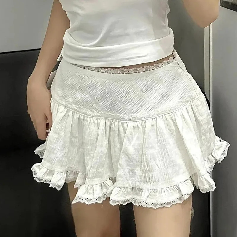 White ballet style lace lace cake skirt women’s summer style pure temperament al
