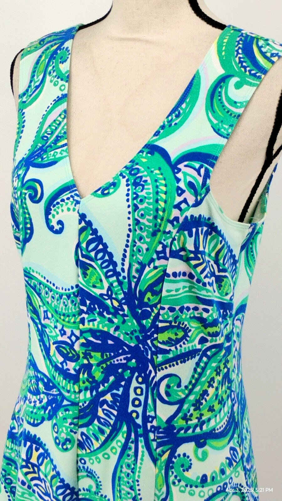 Lilly Pulitzer Dahlia Poolside Blue Keep It Current Terry Fit Flare Dress M