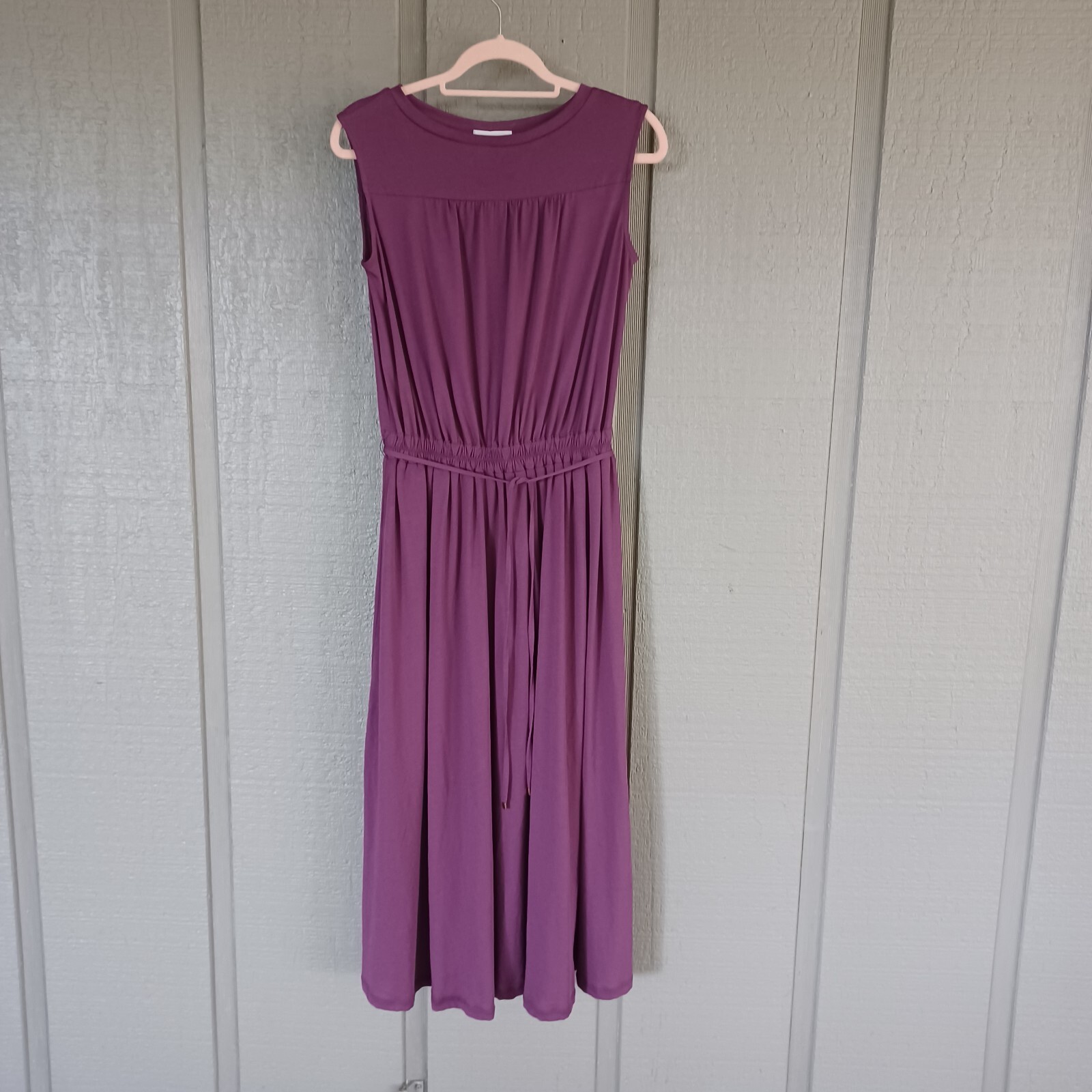 Opaque Clip Tokyo Women Sleeveless Dress SZ M Preppy Elastic Tie Waist Pullover