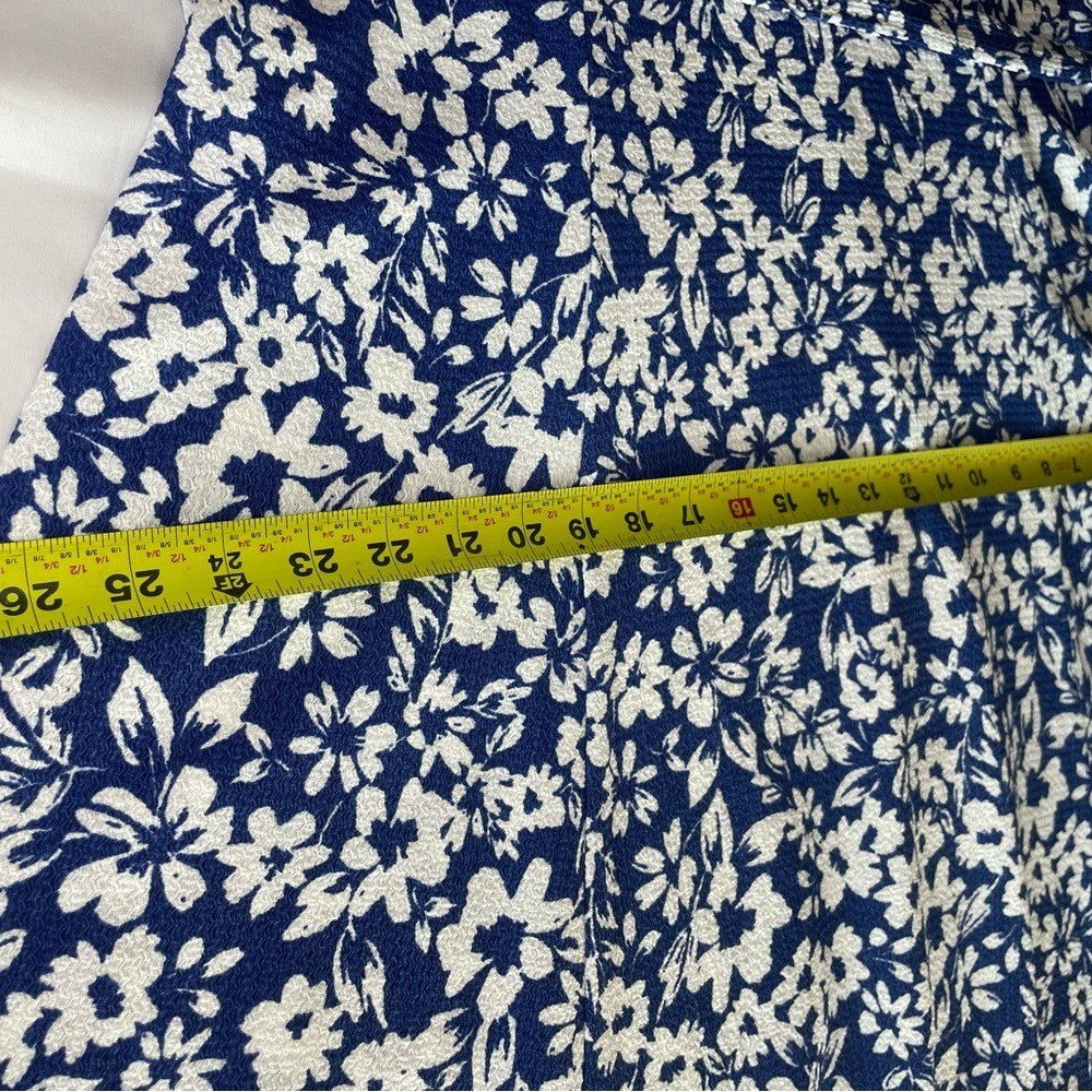 Perceptions Blue and White Floral Midi Dress