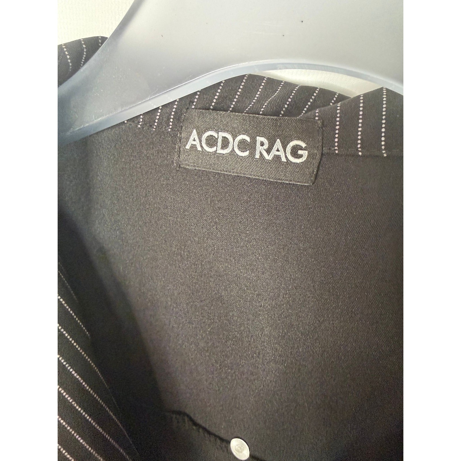 ACDC Rag Black Pin Stripe Layered Dress With Zippers