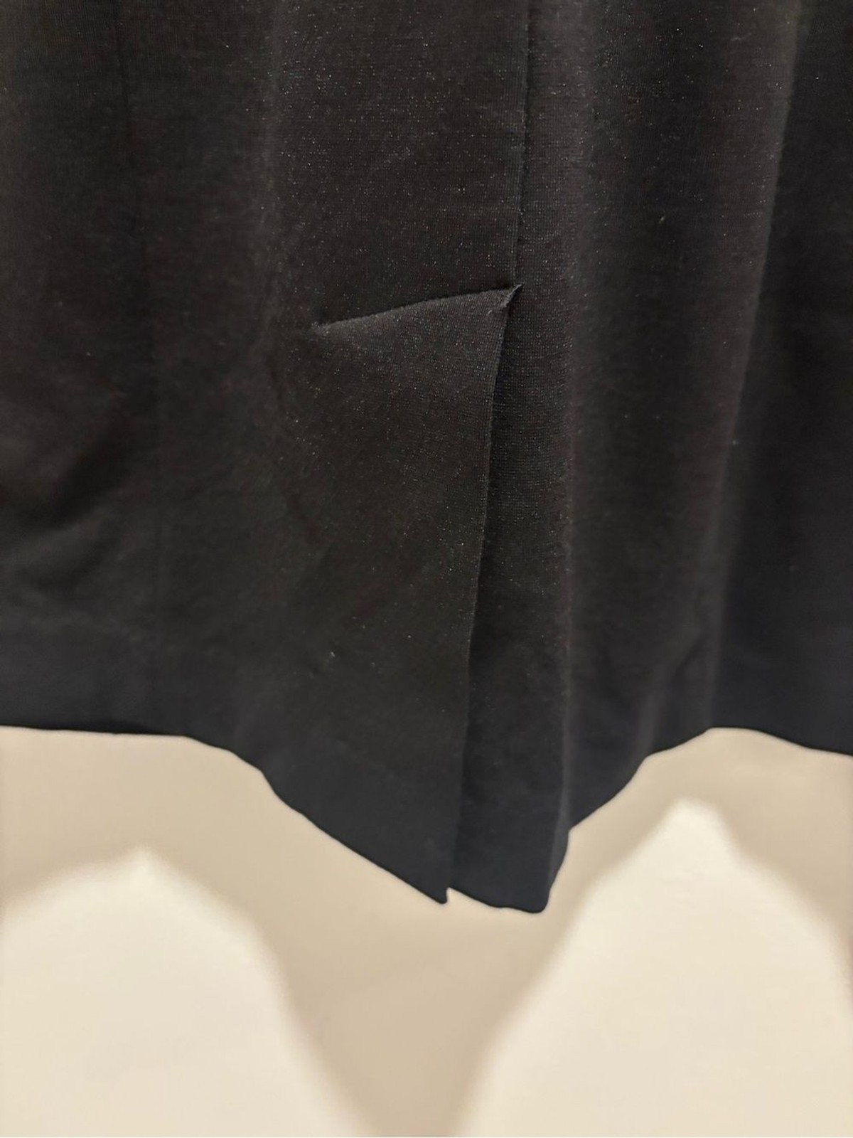 Talbots Black Scalloped Neck Sheath Dress Size 14 Career Office Stretch Midi