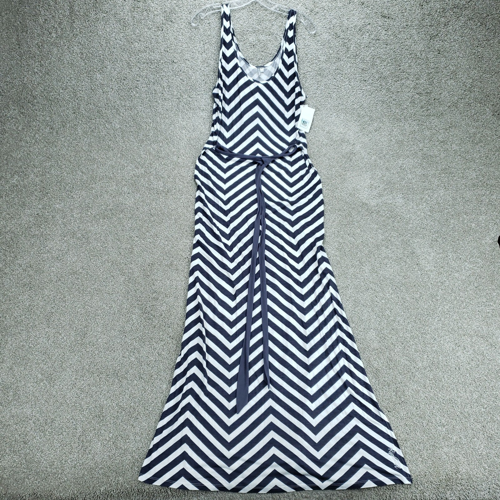 Rip Curl Dress Womens XL Blue White Stripe Starry Eyed Maxi New