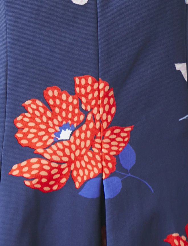 Kate Spade Dotty Floral Faille Cocktail Dress in French Navy sz 4, 6, 10 $498