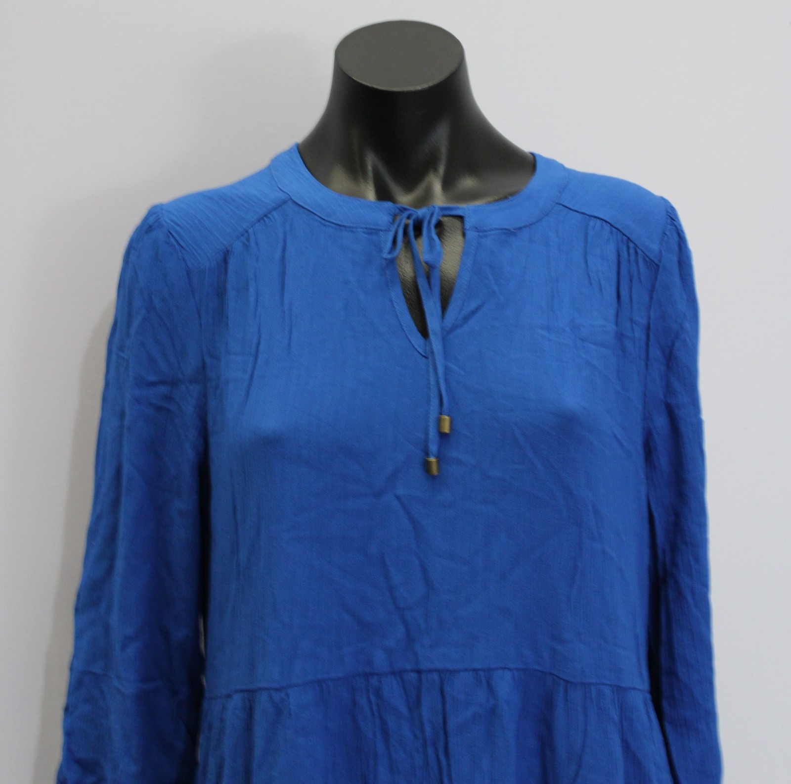 Market & Spruce Women’s Cassi Ruffle Neck Tiered Shift Dress CL8 Blue Medium