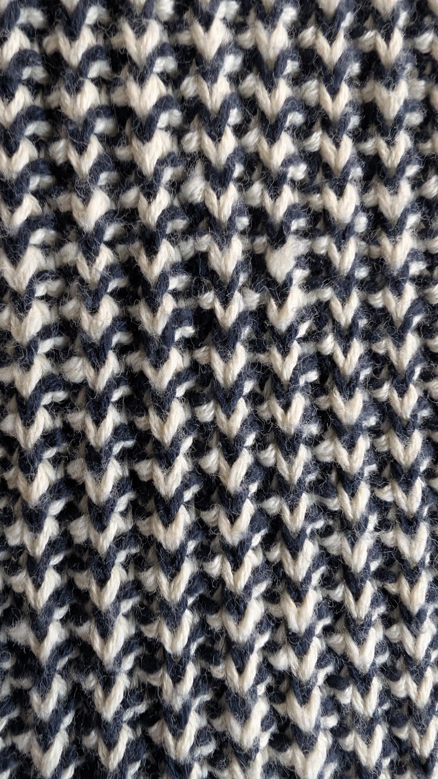 Lands’ End Woven Sweater Dress Medium Navy/White Sleeveless Midi Knit