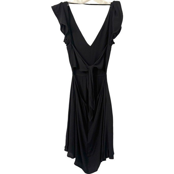 For Love and Lemons Midnight Tide Open Back Mini Dress in Black Size M