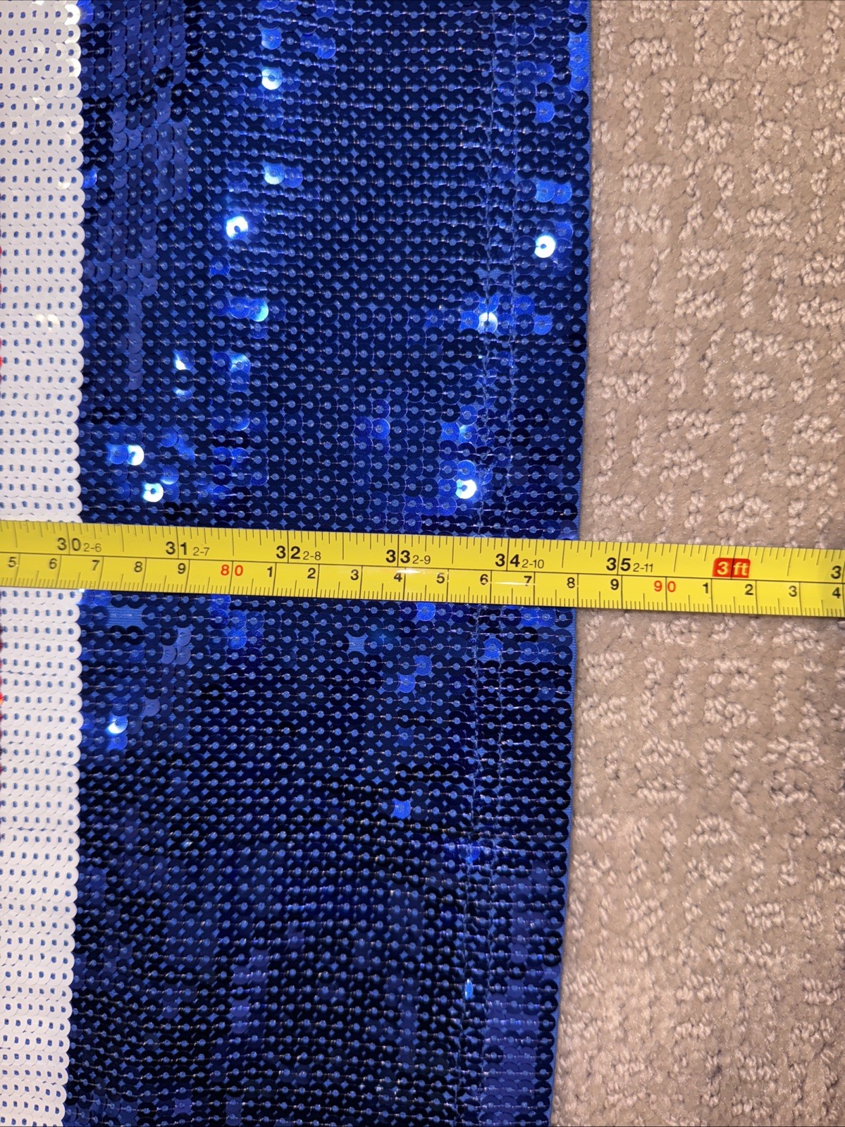 $220 NWT Queen Of Sparkles Sequin Jersey Dress 2XL Blue White Red College Sports