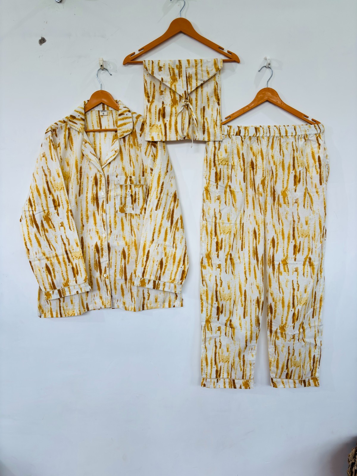 Tie-dye Print Cotton Pajama Set: Summer Loungewear night wear for woman’s
