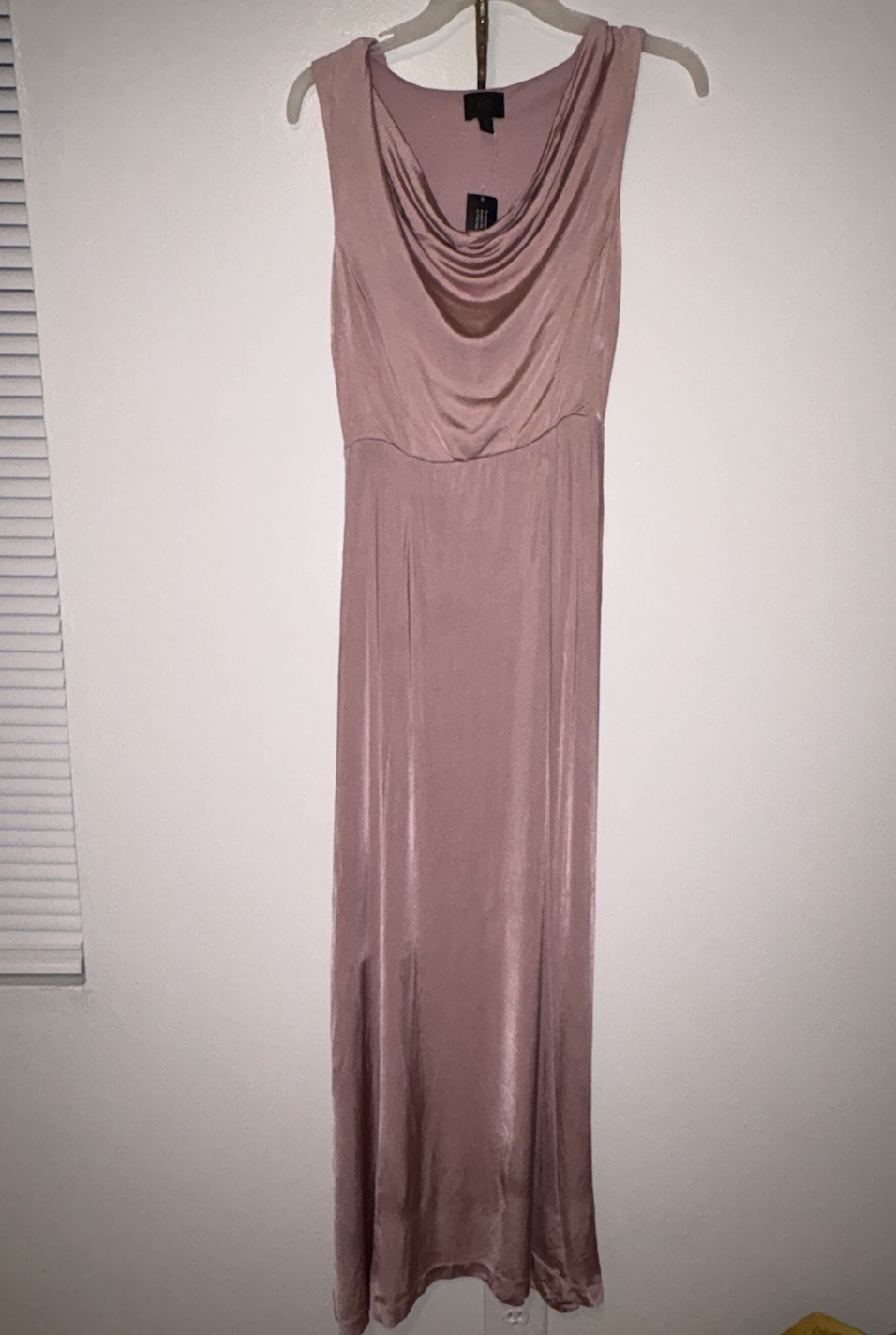 Banana Republic Monogram Dusty Rose Draped Gown Dress #606567 NWT XS Xtra-Small